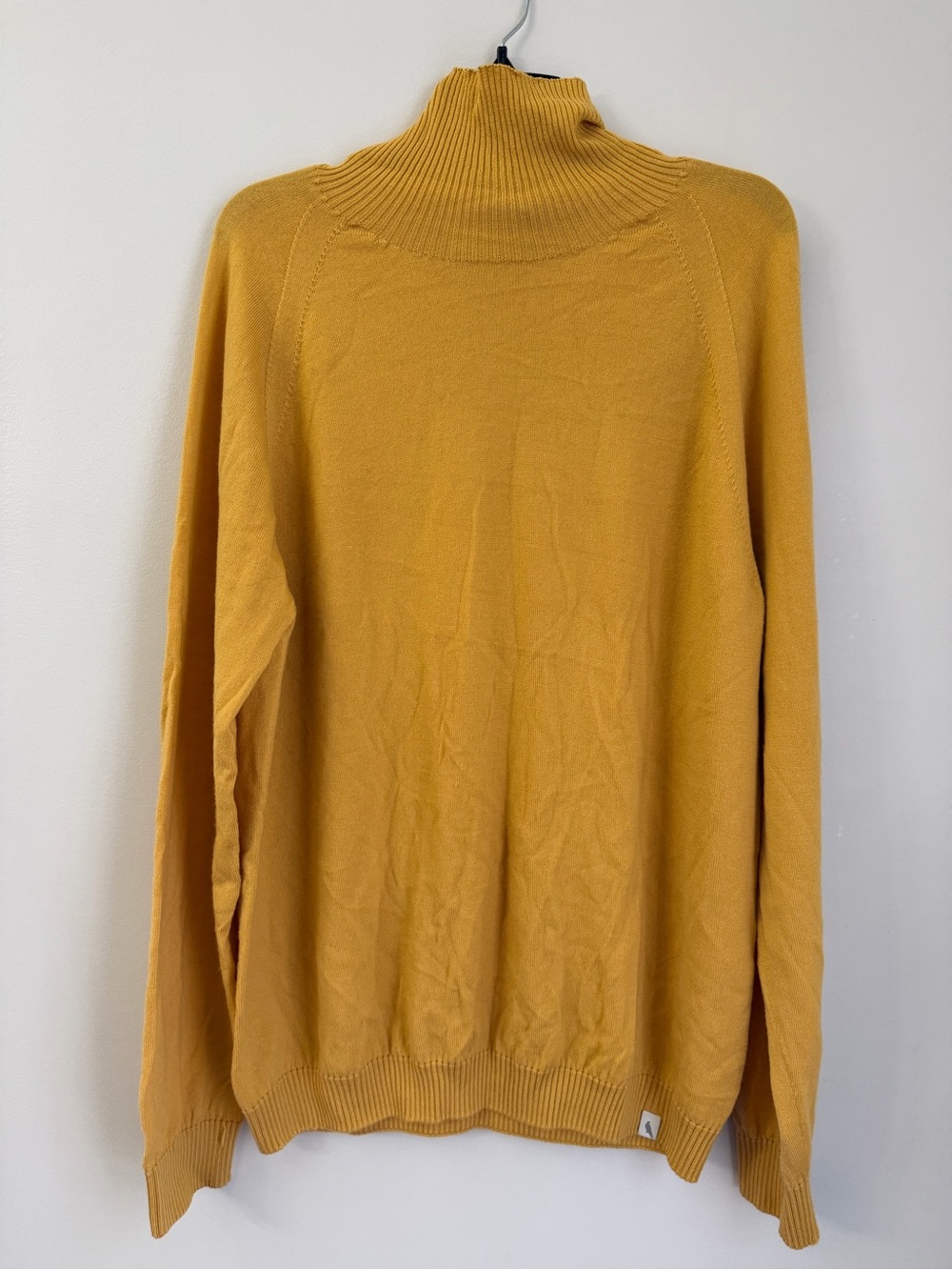 Peregrine England 100% Wool Turtleneck Sweater Mens XXL Mustard Yellow